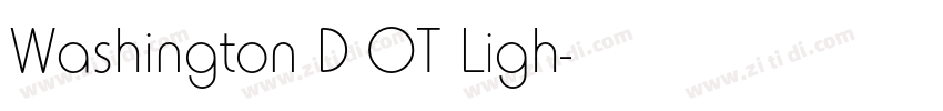 Washington D OT Ligh字体转换